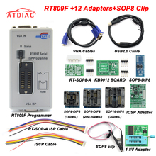 Programador ISP LCD RT809F Original de 100%, 11 artículos, Clip de prueba SOP8, adaptador de 1,8 V, adaptador TSSOP8/SSOP8, Envío Gratis 2024 - compra barato
