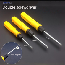 1PC 2017 Wholesale Double Head Screwdriver Slotted And Phillips For Repairing Disassemble Tool Magnetic Screwdriver 2024 - buy cheap