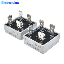 5PCS KBPC2510 1000V 25A Diode Bridge Rectifier Single Phase Bridge Rectifier New Arrival 2024 - buy cheap