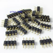 Adaptador de conector macho para macho, 1000 peças 4 pinos conector para 3528 5050 rgb led strip light atacado frete grátis