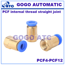 Componente neumático de alta presión PCF10/12-01/02/03/04 rosca interna de cobre, conector rápido de canal recto 2024 - compra barato