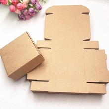 30Pcs/Lot Aircraft Kraft Paper Plain Color Brown Blank DIY Packaging Gift Box Paper Case Classic 10x10x3cm Wholesale Decoration 2024 - buy cheap