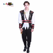 Eraspooky-Disfraz de pirata para hombre, conjunto de fiesta, película, Carnaval, Cosplay, para Halloween 2024 - compra barato