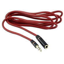 3,5 мм красный штекер к гнезду M/F разъем стерео аудио кабель-удлинитель для наушников 2024 - купить недорого