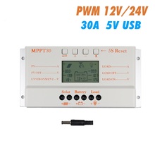 PWM solar controller 30A 12/24V solar charge and discharge controller MPPT M30 2024 - buy cheap