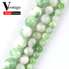 Green Persian Jades Natural Stone Beads Pearl Wholesale Loose Spacer Beads Diy Women Necklace Bracelet Pendant Ring 6mm-10mm 15" 2024 - buy cheap