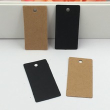 Rectangle Kraft Paper Hang Tags Blank Square Package Label Paper Card Price Decoration Tags Note Labels Accept Custom 100Pcs/Lot 2024 - buy cheap