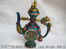 Ancient Chinese cloisonne longfeng lion teapot/2 2024 - buy cheap