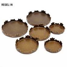 REGELIN Round Crown pendant Base Blanks Setting DIY Cameo For Jewelry Making 20pcs Fit 15/20/25mm 2024 - buy cheap
