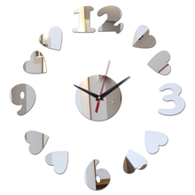 Top fashion 2019 nova venda Vivendo relógio relógio de decoração para casa modernos relógios de parede espelho acrílico 3d diy adesivo 2024 - compre barato