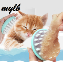 Mylb-cepillo cómodo para mascotas, aseo para perros, cachorros y gatos, cepillo para el baño, ducha de masaje 2024 - compra barato