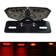 Smoke Universal Motorcycle License Plate Rear Brake Tail Light Lamp Running Signal light  for Harley Bobber Chopper Cafe Racer 2024 - buy cheap