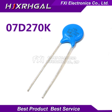 10PCS 07D270K Piezoresistor 7D270K 27V Varistor Resistor 2024 - buy cheap