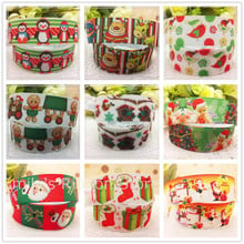 Free Shipping Christmas series printed grosgrain ribbon Holiday cartoon ribbon gift package bakery present ribbon tape 10 yards 2024 - buy cheap