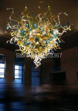 Free Shipping High Quality Unique Design Art Lighting Murano Amber Glass Chandelier 2024 - buy cheap