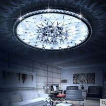 Lámpara led de cristal claro para sala de estar, moderna, sencilla, para el hogar, para dormitorio, rotonda 2024 - compra barato