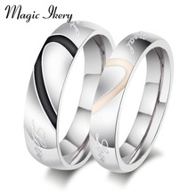 Magic Ikery Couple rings for lovers heart couple ring stainless steel jewelry couple rings stainless steel mix size 4 to MKCR-15 2024 - buy cheap