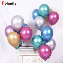 10pcs 12inch new chrome metal latex balloons Wedding celebrations thickened balloons Birthday party decorations balloons 2024 - buy cheap