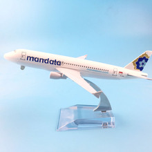 Модель пассажирского самолета A320 с мандалой, модель самолета 16 см, из сплава, Рождественская игрушка, подарок для детей 2024 - купить недорого