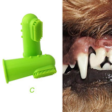 Dropshipping Super Soft Pet Finger Toothbrush Teddy Dog Brush Bad Breath Tartar Teeth Tool 2024 - buy cheap