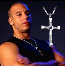The Fast and the Furious Celebrity Vin Diesel Item Crystal Jesus Cross Pendant Necklace for Men Gift Jewelry 2024 - buy cheap