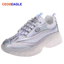 2019 New Transparent Platform Sneakers Spring Ladies Causal Shining Shoes Woman Thick-Soled Fashion Summer Sport Chaussure Femme 2024 - buy cheap