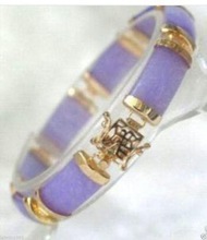 mujer wedding  Gift word Love  Beautiful Chinese lavender color gem bracelet 7.5inch 19cm Girl  MEN Quartz   for women jewelry 2024 - buy cheap