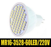 1pc spot light  MR16 SMD 3528 60LED 220v warm white  Cool White Bulb lights led lamp Home lighting ZM00385 2024 - buy cheap