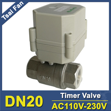 Time-válvula eléctrica de AC110V-230 para riego de jardín, sistema de control automático de agua y aire, 3/4 pulgadas, BSP/NPT 2024 - compra barato