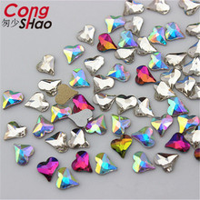 Cong Shao 100Pcs 6*7mm Glass Rhinestones For Nails Art Decorations Glitter Garment Beads Flat Back Strass Crystals stones CS711 2024 - buy cheap