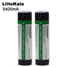 Новый литиевый аккумулятор Liitokala 18650 3400 мАч 3,7 В для фонариков, 2 шт., перезаряжаемая батарея, бесплатная доставка 2024 - купить недорого