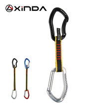 XINDA Profession Rock Climbing Quickdraw Sling Safety Lock Extenders Straight Bent Carabiner Mountaineer Outdoor Protect Kits 2024 - buy cheap