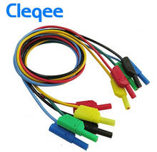 Cleqee P1050 1M 4mm Banana to Banana Plug Soft Silicone Test Cable Lead for Multimeter Testing Electronic Equipment 5 Colours 2024 - buy cheap