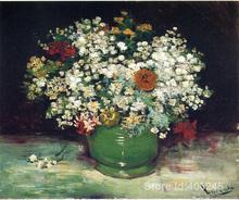 Modern art Vase with Zinnias and Other Flowers by Vincent Van Gogh reproduction paintings Hand painted High quality 2024 - buy cheap