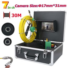 MOUNTAINONE 7inch HD 17mm Pipe Sewer Inspection Video Camera Drain Pipe Sewer Inspection Camera System 1000 TVL 20M 30M 40M 50M 2024 - buy cheap