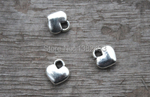 60 peças-mini pingentes de coração, pingentes antigos de prata tibetana mini coração 8x8mm 2024 - compre barato
