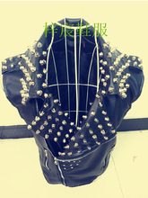 S-xxl para hombre ajustado nueva versión coreana chaqueta negra Bar ropa de motocicleta no convencional remache Chaleco de cuero para hombre disfraces abrigo 2024 - compra barato