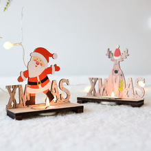 Рождественский деревянный подсвечник Санта-олень Снеговик подсвечники новогодние Подарки настольные украшения для дома Navidad поставки 2019 2024 - купить недорого