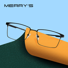 MERRY'S Men Titanium Alloy Ultralight Glasses Frame Eye Myopia Prescription Eyeglasses Male Optical Frame S2045 2024 - buy cheap