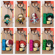 10 pcs/lot Anime My Hero Academia Acrylic Keychain Toy Figure Izuku Midoriya Bakugou Bag Pendant Double sided Key Ring Gifts 2024 - buy cheap