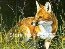 100% Handmade oil painting Modern Art -fox Animals 24x36"(no frame Free shipping 2024 - buy cheap