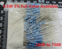 500PC 1/2W 0.5W Oxide Carbom Metal film Resistor 180R/200R/220R/240R/270R/300R/330R/360R/390R/430R/470R/510R/560R/620R/680R/750R 2024 - buy cheap