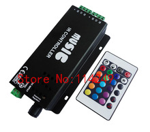 NEW DC12V 144W common anode IR two strip 24key RGB music controller rgb led strip remote controller hongkong post 2024 - buy cheap