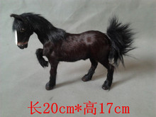 simulation cute black horse 20x17cm model polyethylene&furs horse model home decoration props ,model gift d279 2024 - buy cheap