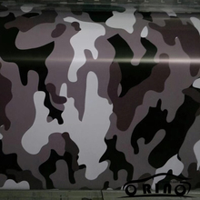 ORINO-pegatina de vinilo de camuflaje para coche, revestimiento de vinilo de camuflaje, burbuja de aire, negro, blanco y gris 2024 - compra barato