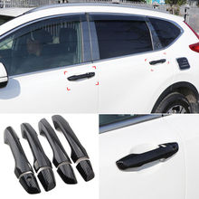 Fit For Honda C-RV 2017 4Pcs Carbon Fiber Color ABS Exterior Door Side Handles Cover Trim Protector Accessories Car Styling 2024 - buy cheap