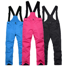 -35 Kids Snow Bibs Outdoor Ski Suit Snowboard Pants Winter Thermal Waterproof Ski Suspended Pant Girl And Boy 2024 - buy cheap