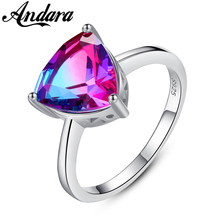 Luxury 100% 925 Sterling Silver Heart Rings for Women Wedding Engagement Acessories Cubic Zirconia Jewelry 2024 - buy cheap