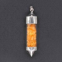 Trendy-beads Silver Plated Wish Bottle with Small Natural Yellow Citrines Pendant Classic Style Jewelry 2024 - buy cheap
