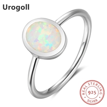 New Silver 925 Jewelry Genuine 925 Sterling Silver Fine Jewelry Opal Rings For Women Luxury Engagement Wedding Gifts 2024 - buy cheap